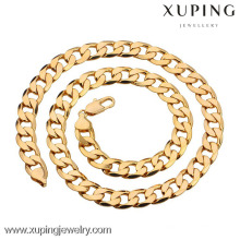 40879 Xuping banhado a ouro cadeia de jóias, homens da moda colar para homens